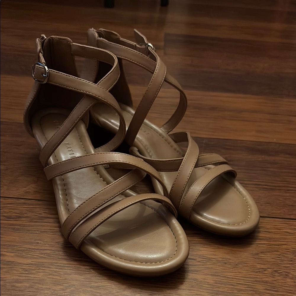 Elegant Tan Strappy Sandals